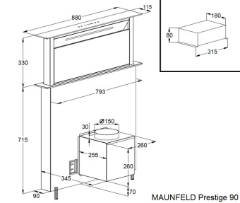 Детальное фото товара: Maunfeld Prestige 90 Inox