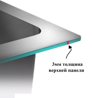 Детальное фото товара: AMALET 7848L-STR-ST, мойка, нержавеющая сталь, сатин