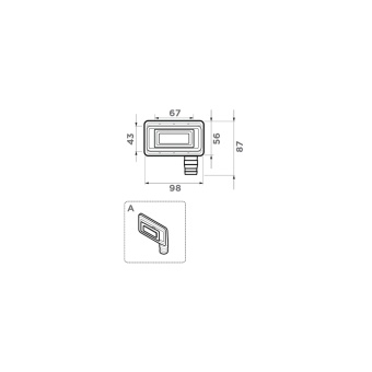 Детальное фото товара: Omoikiri WK-1-IN Арматура для одночашевых моек с прямоугольным перелив, нерж.сталь