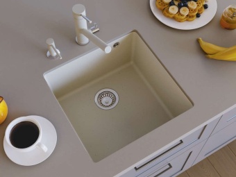 Детальное фото товара: Omoikiri Bosen 44-U-PL, мойка, гранит, платина