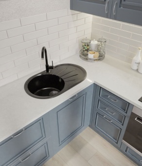 Детальное фото товара: GranFest RONDO GF-R-750 L, мойка, мрамор, иней