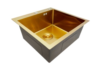 Детальное фото товара: AMALET 5045-STR-GL, мойка, нержавеющая сталь, золото