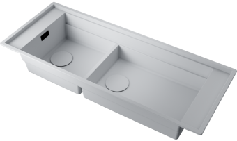 Детальное фото товара: Omoikiri Sintesi Pro 114-2-WH, мойка, керамика, белый