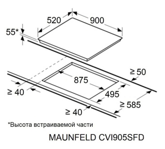 Детальное фото товара: Maunfeld CVI905SFLGR Inverter