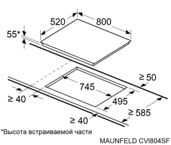 Детальное фото товара: Maunfeld CVI804SFBK Inverter