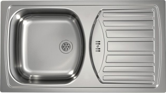 Детальное фото товара: ALVEUS BASIC 170 LEI-60 NEW, мойка, нержавеющая сталь лен (в комплекте с сифоном 1011717)