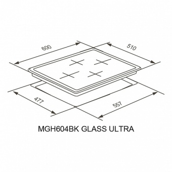 Детальное фото товара: Meferi MGH604BK GLASS ULTRA