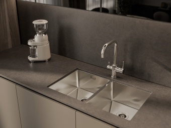 Детальное фото товара: Rivelato RINOX 7444 UN INOX, мойка, нержавеющая сталь