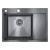 AMALET 6548L-STR-BL, мойка, нержавеющая сталь, графит Детальное фото товара: AMALET 6548L-STR-BL, мойка, нержавеющая сталь, графит